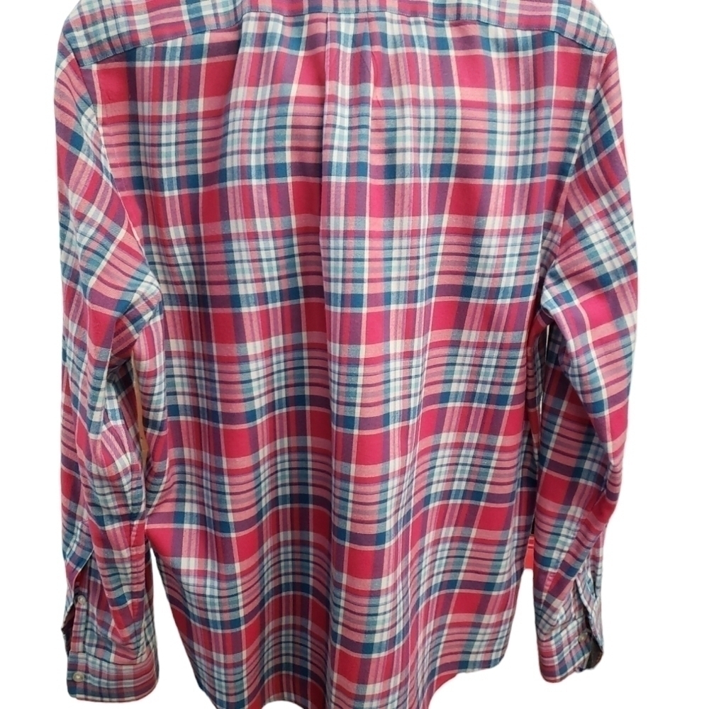 Vineyard Vines Slim Fit Tucker Shirt Size Large Pink Plaid Flannel - Picture 2 of 6